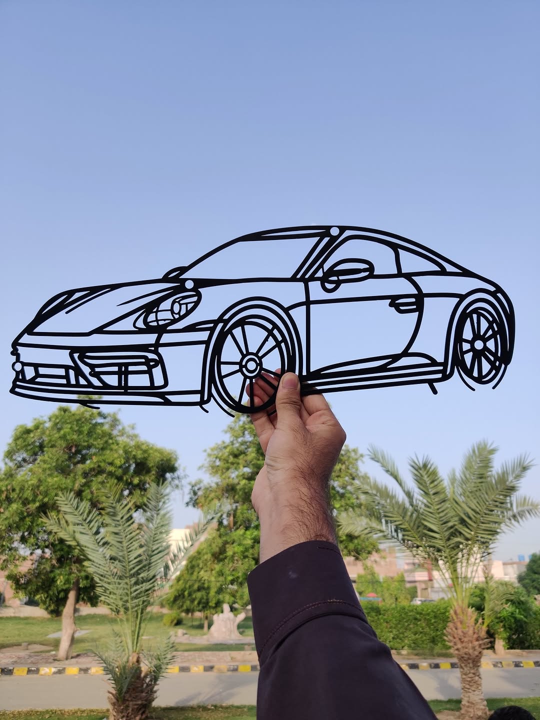 Metal Matt Black 3D Wall Hanging