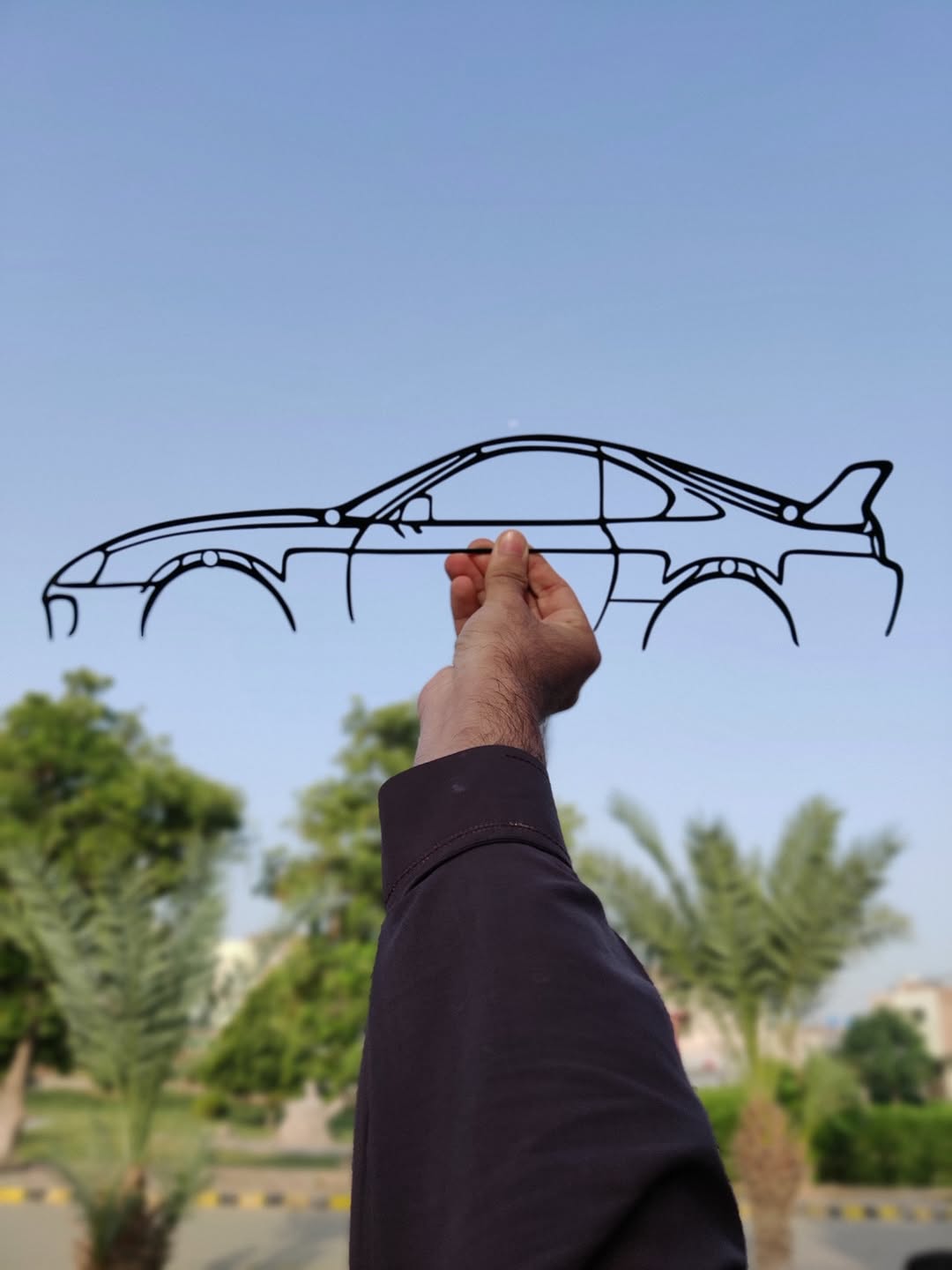 Metal Matt Black 3D Wall Hanging